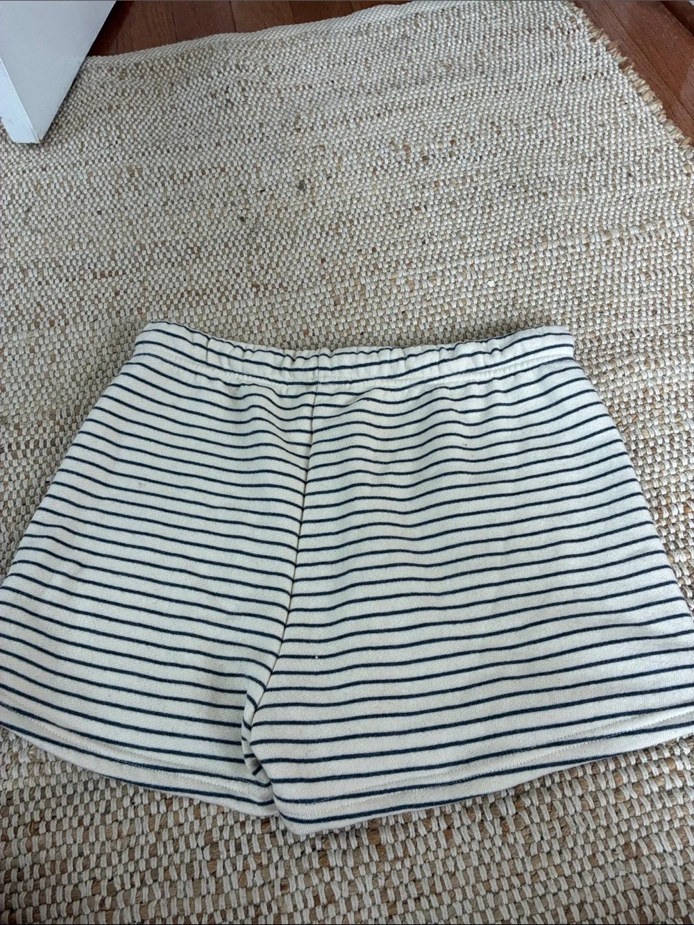 Medium Perfect White Tee Bennie French Terry Stripe Short